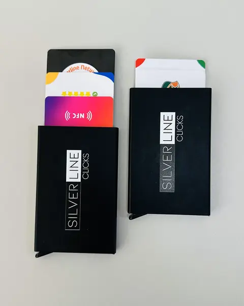 ElitezCard NFC business cards with NFC-secured protective pouches